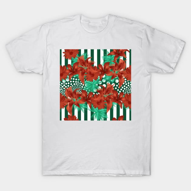 red flowers T-Shirt by ilhnklv